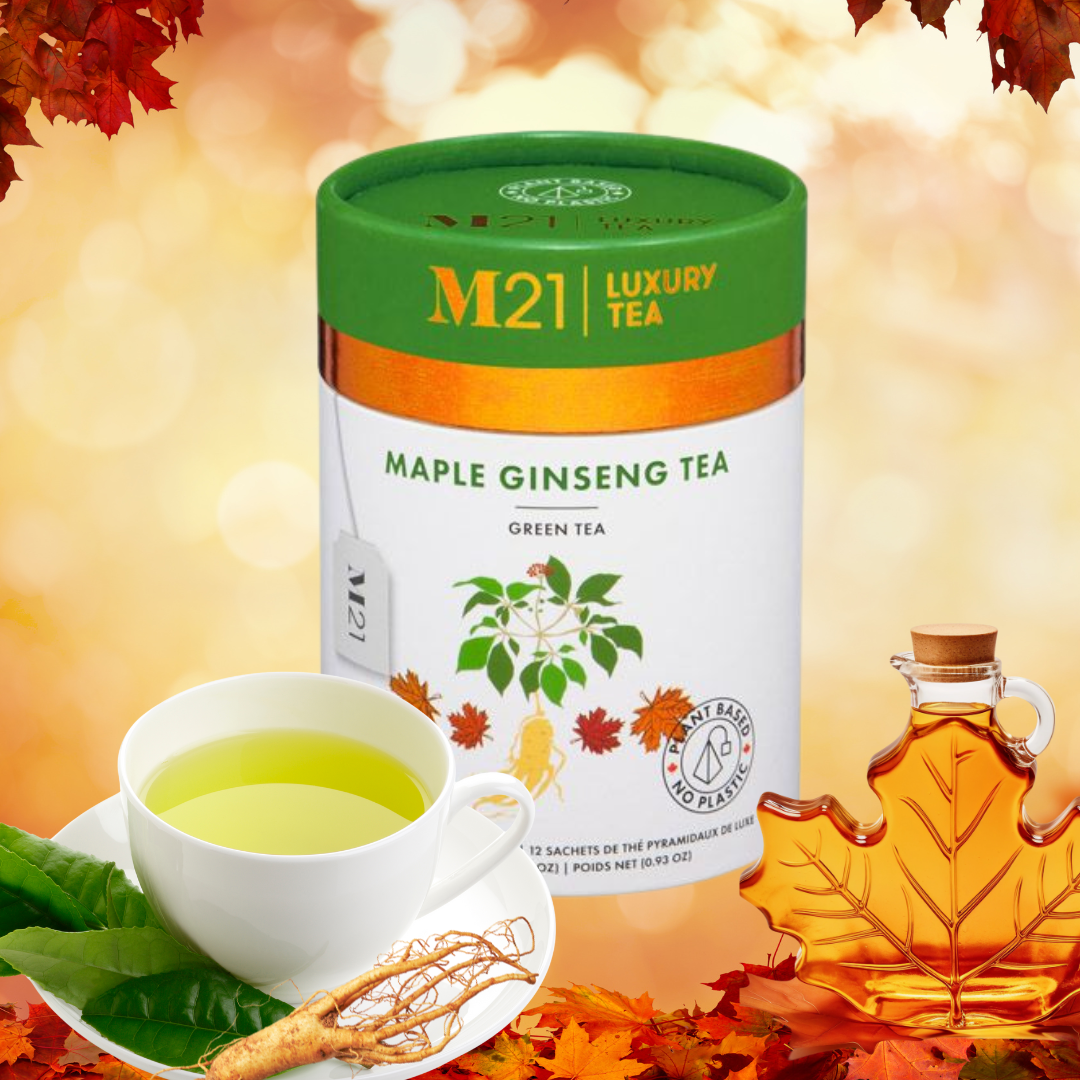 Maple Ginseng Luxury Green Tea - 12ct Canister