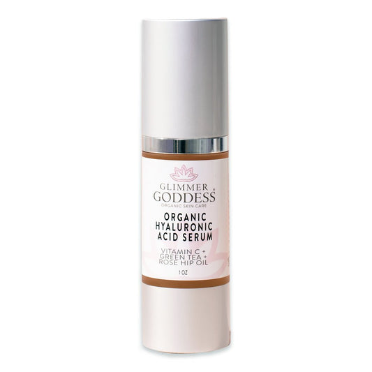 Organic Hyaluronic Acid Serum – Plumping Face Serum with Vitamin C for Hydration & Anti-Aging